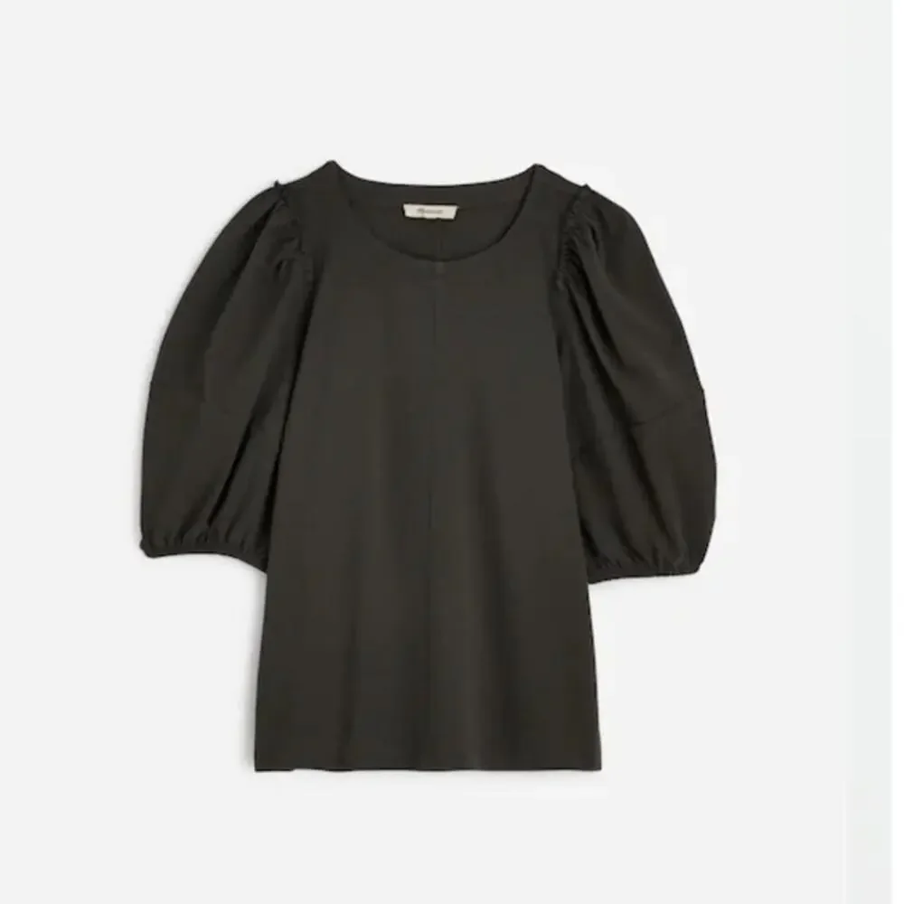 NWT Madewell Puff-Sleeve Tee Dark Surplus XS
